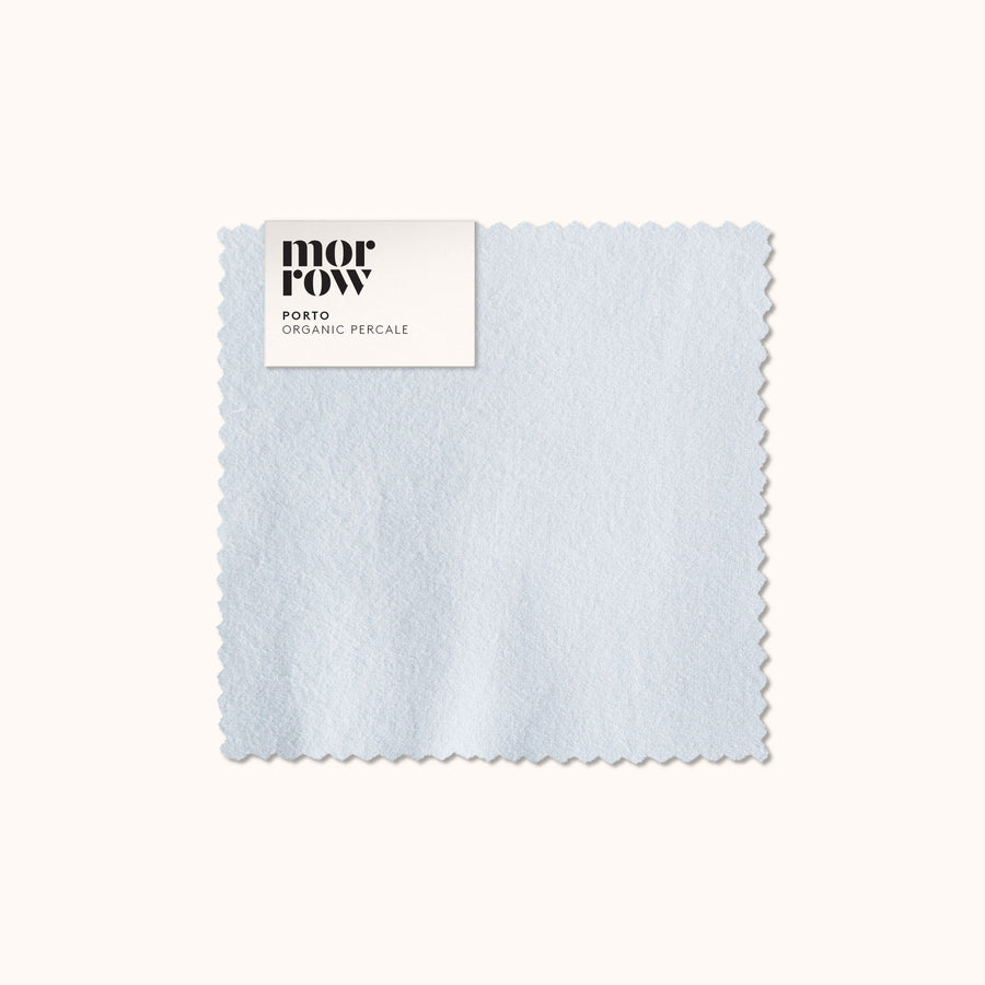 Blue swatch on a white background